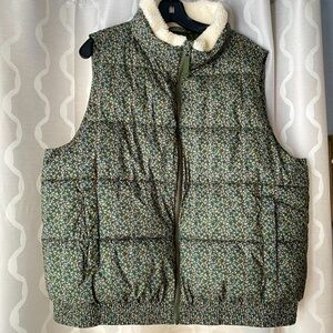 Floral puffer vest- universal thread